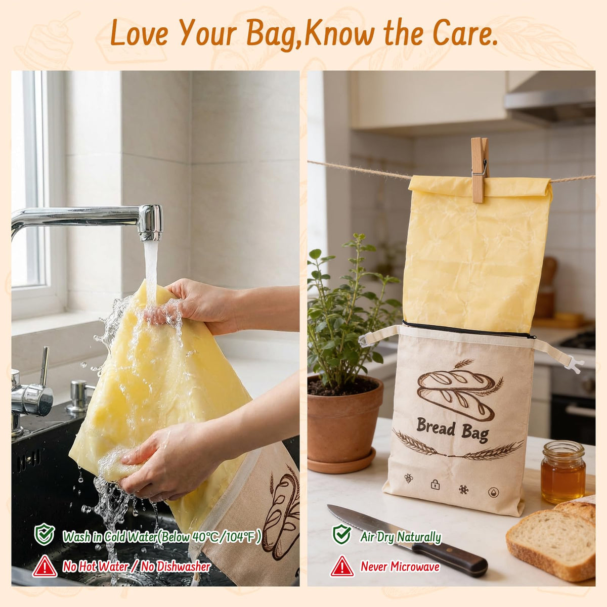 Lemoobolsa two-pack promotes sustainable kitchen storage with reusable design.