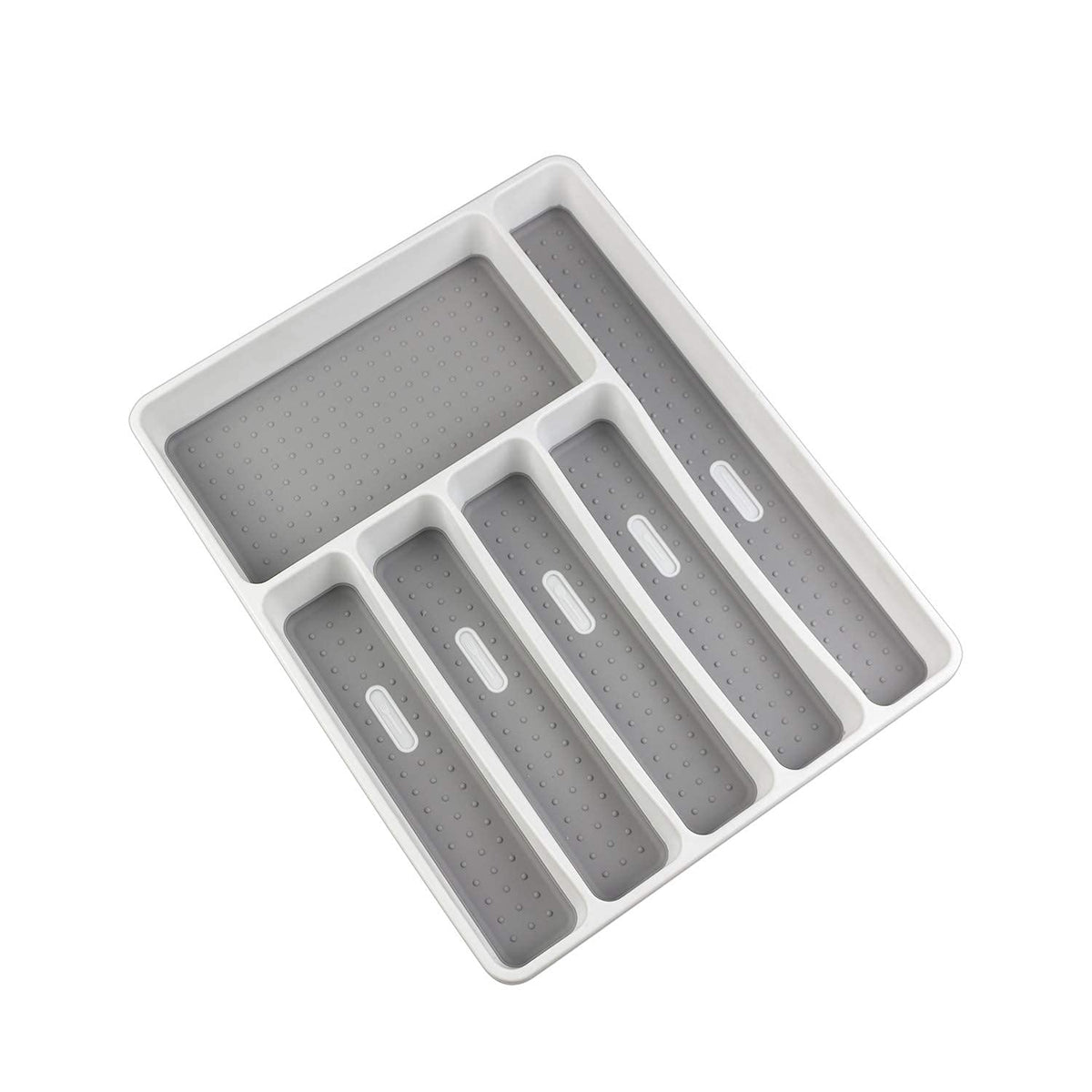 LeMuna silverware organizer tray with six compartments for easy, organized access