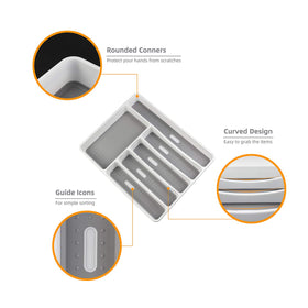 LeMuna six-compartment tray fits standard kitchen drawers