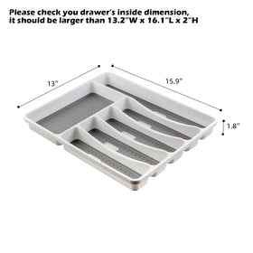 LeMuna tray interior with non-slip lining keeps utensils in place during use
