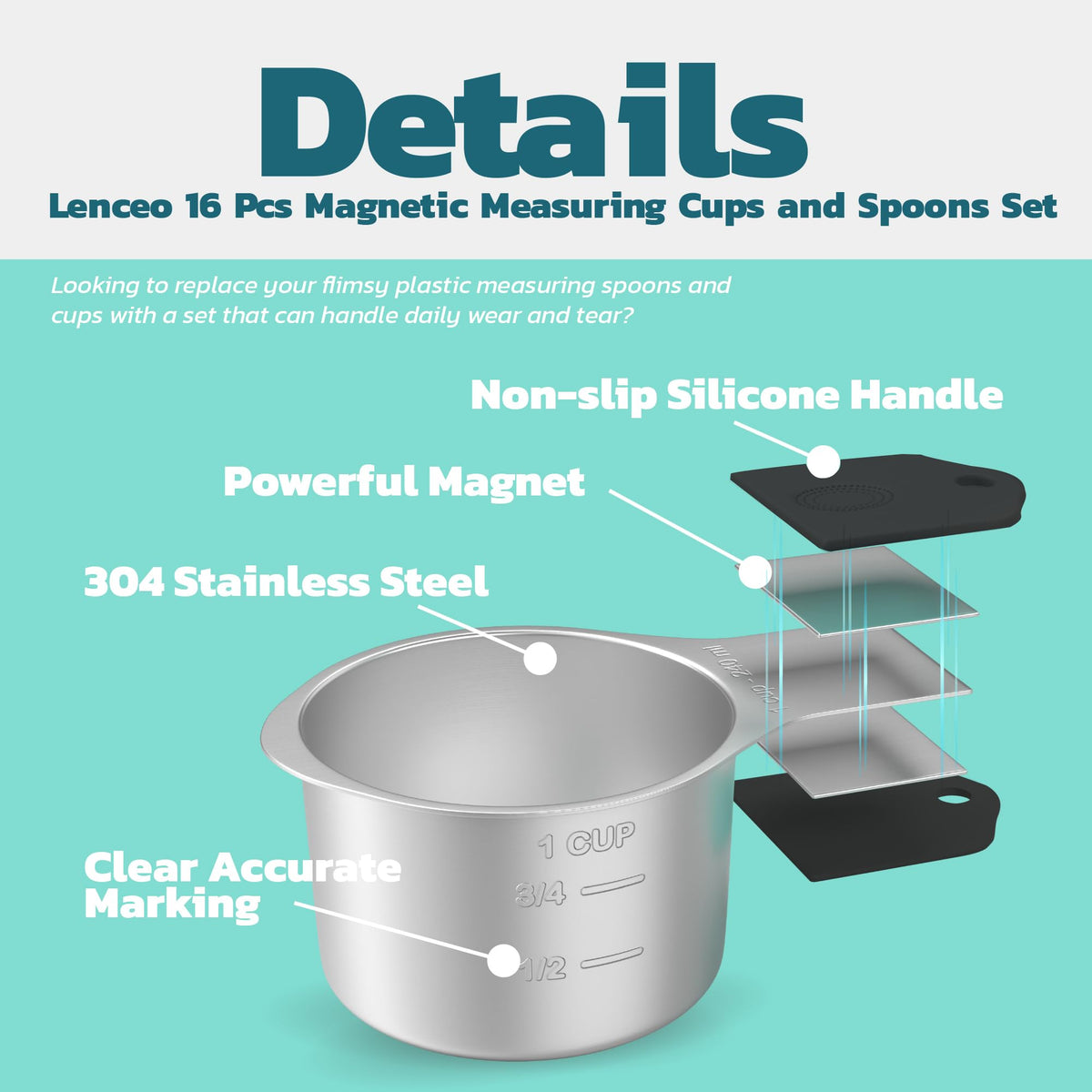Lenceo leveler helps achieve accurate, level measurements.