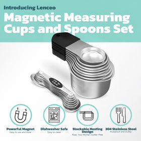 Lenceo magnets connect cups and spoons for secure, clutter-free storage.