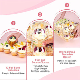 Lendex transparent box showcases cupcakes with clear visibility for events