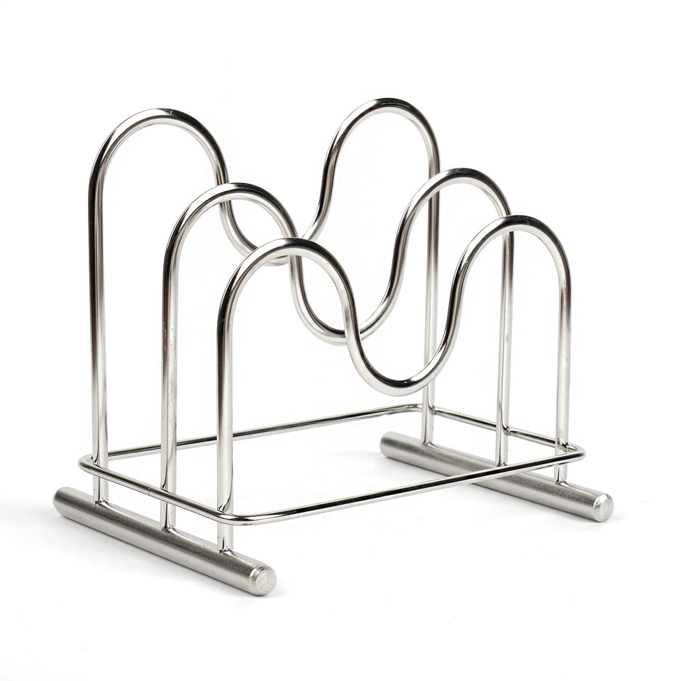 LENITH cutting-board-holder 2-section rack in view, keeps boards organized.