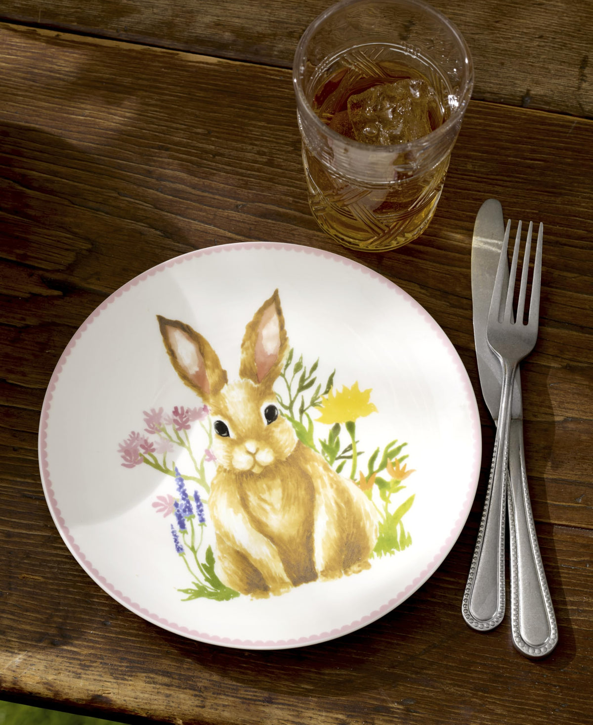 Lenox 897155 Bunny Accent Plates full set displayed for cohesive spring tablescape