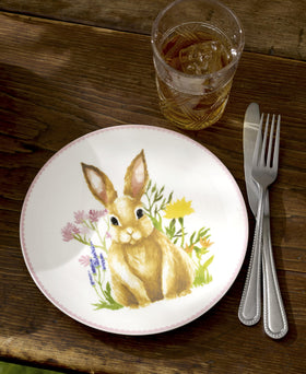 Lenox 897155 Bunny Accent Plates full set displayed for cohesive spring tablescape