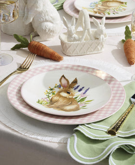 Lenox 897155 Bunny Accent Plates ivory glaze enhances Easter table decor