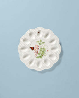 Lenox Butterfly Meadow Egg Tray holds up to 12 eggs for serving