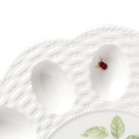 Lenox Butterfly Meadow Egg Tray showcasing the floral pattern on porcelain