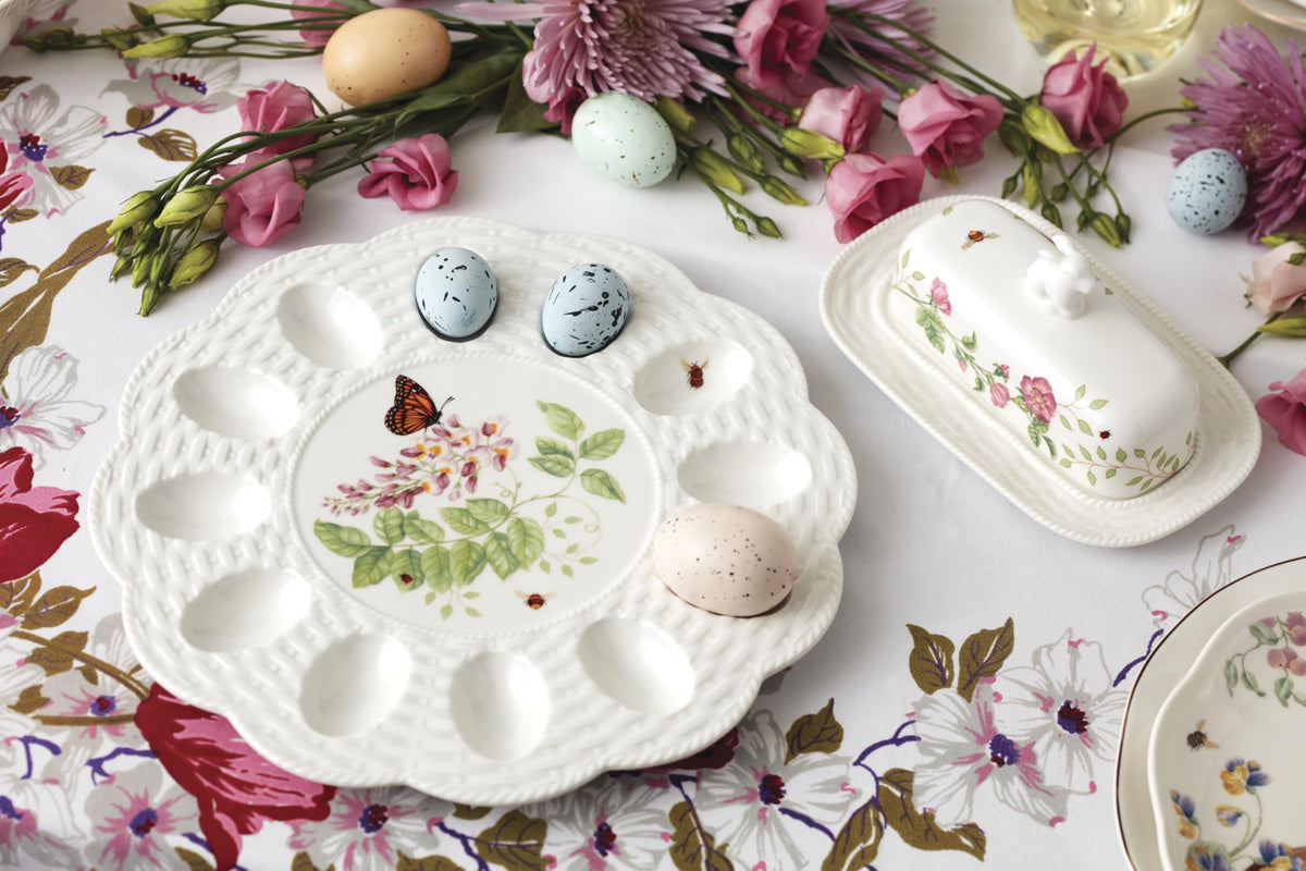 Lenox Butterfly Meadow Egg Tray is hand wash only to preserve finish