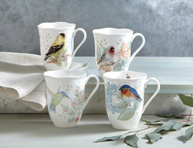 Lenox Butterfly Meadow Flutter closeup pattern highlights detailed florals and winged accents