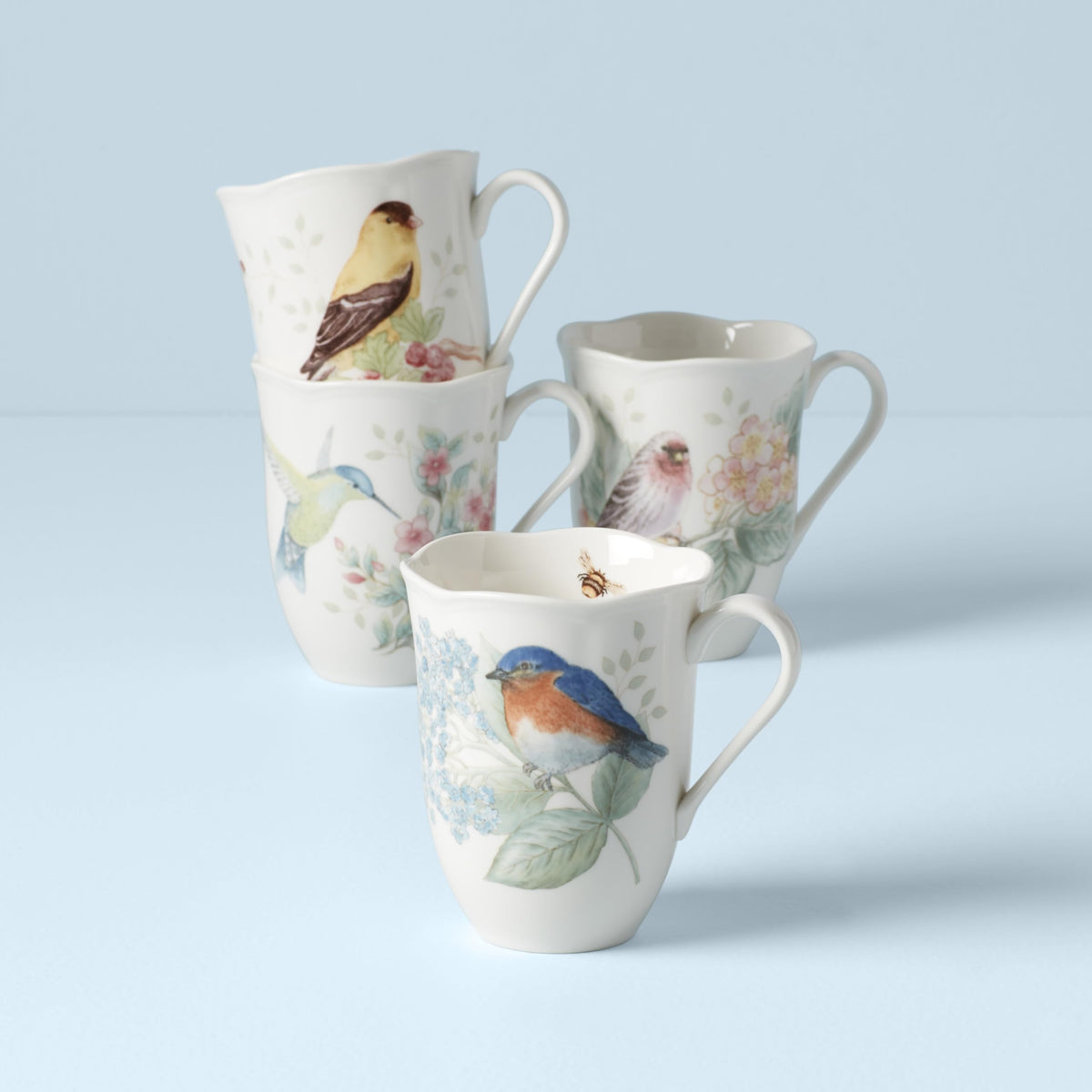Lenox Butterfly Meadow Flutter 12oz mug ready for microwave reheating and easy daily use