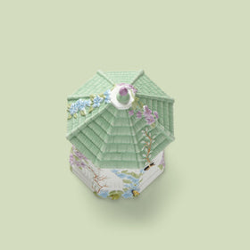 Lenox Gazebo cookie jar top lid detail with rubber gasket for freshness.