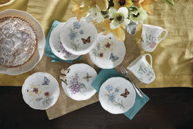 Lenox Butterfly Meadow plates are microwave and dishwasher safe for everyday use