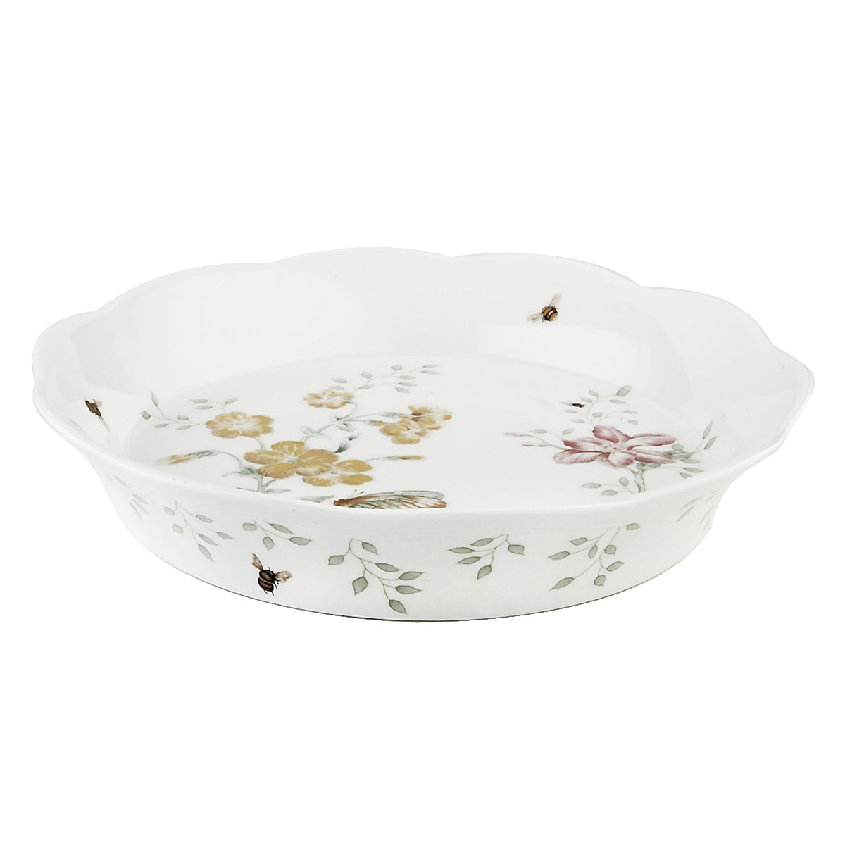 Lenox Butterfly Meadow Pie Dish edge highlights refined serving