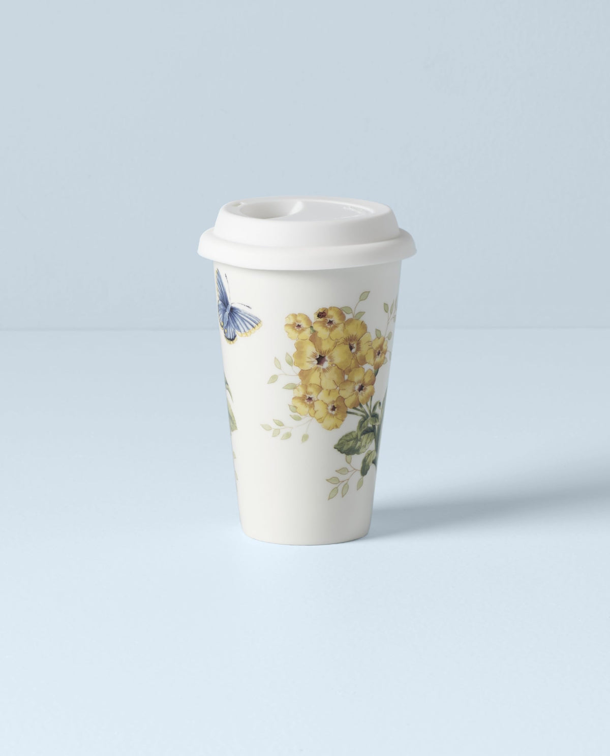 Lenox Butterfly Meadow porcelain material highlights durable, chip-resistant construction for everyday use.
