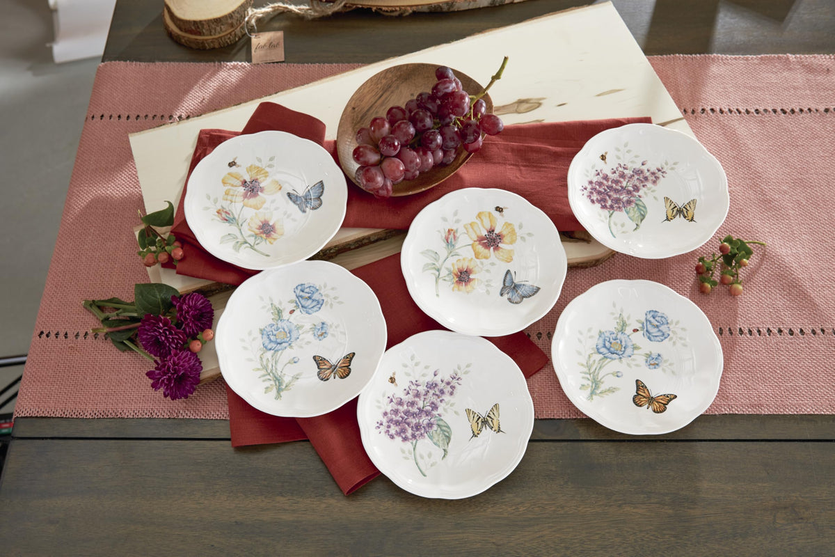 Lenox Butterfly Meadow table setup highlighting decorative dinnerware design