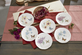 Lenox Butterfly Meadow table setup highlighting decorative dinnerware design