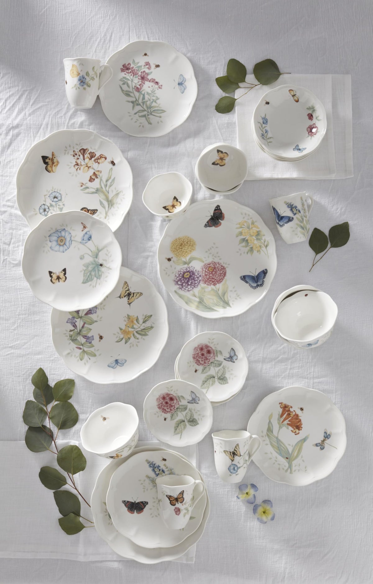 Lenox Butterfly Meadow tidbit plates add charm to appetizers and dessert service.