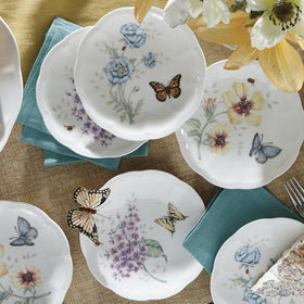 Lenox Butterfly Meadow unboxing view shows the six-piece set