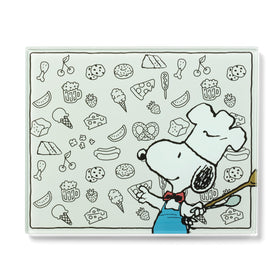 Lenox Chef Snoopy small prep board with whimsical illustration for easy prep tasks and tabletop charm.