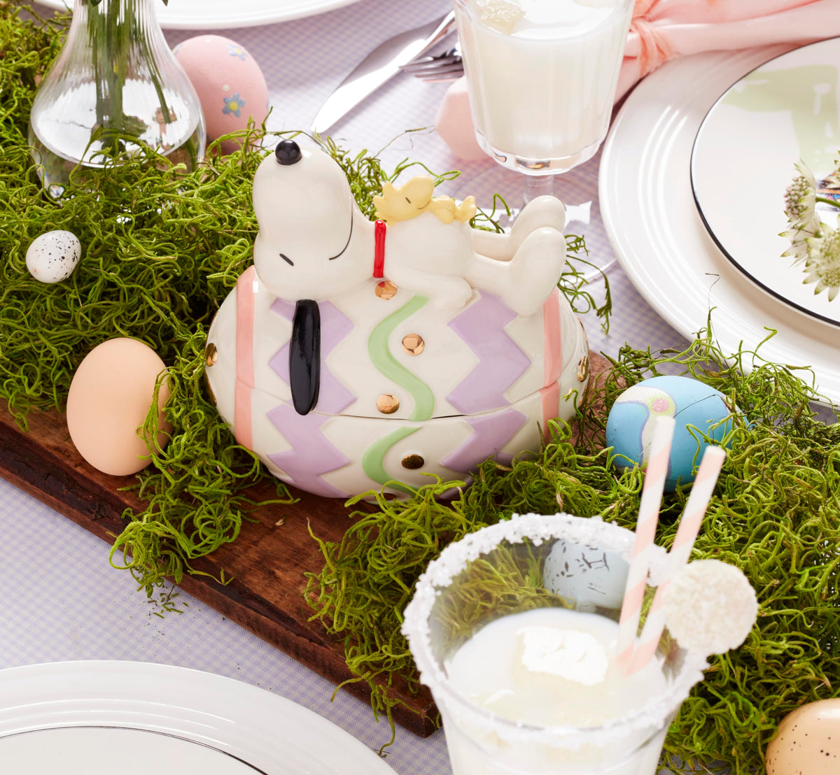 Lenox candy dish sits on a counter for easy access to treats.