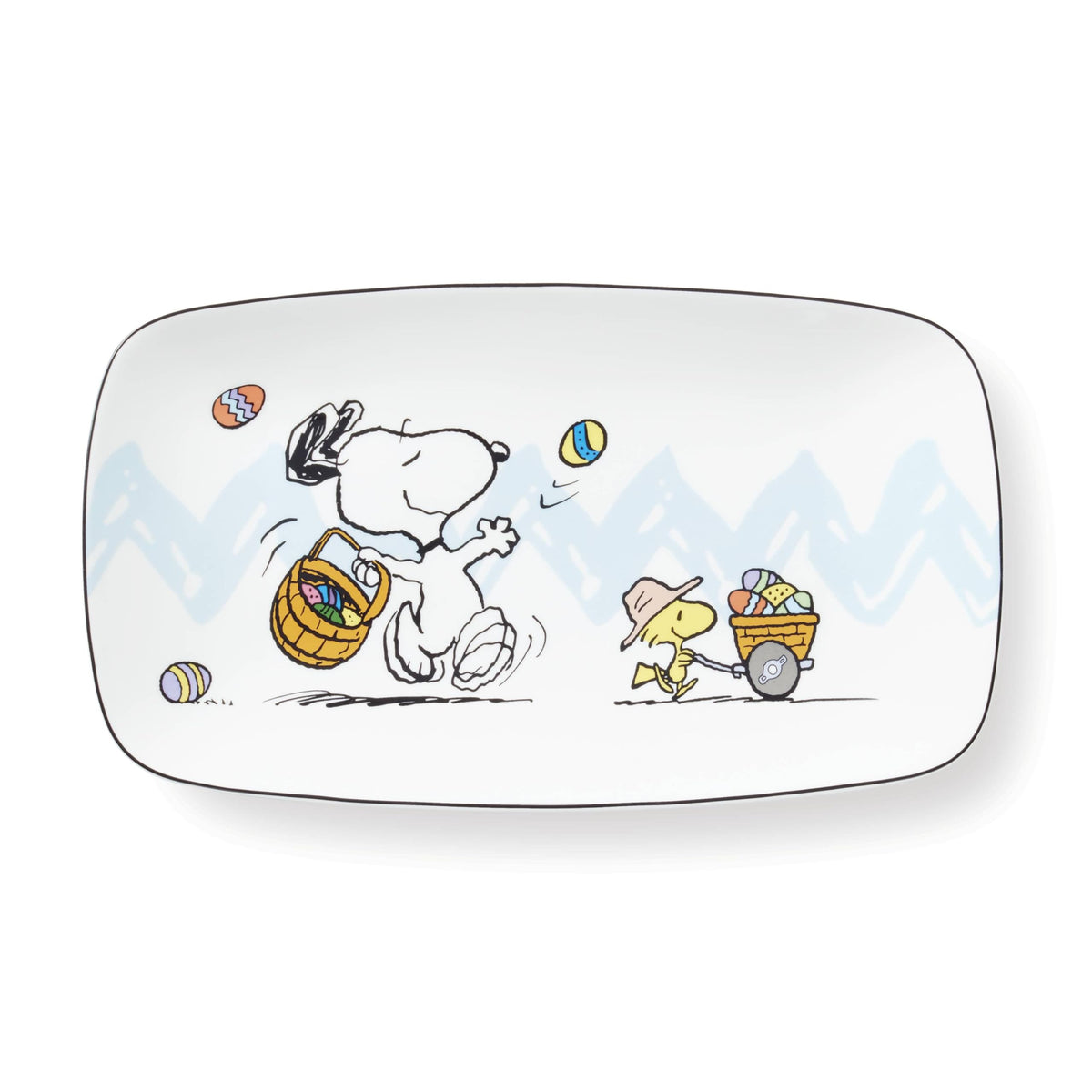 Lenox Peanuts Easter Snoopy hors d'oeuvres tray — elegant porcelain for festive entertaining.
