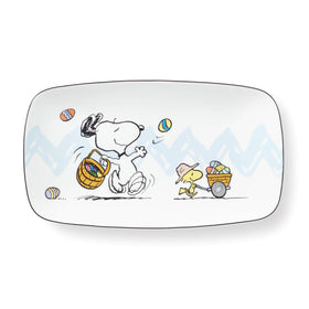 Lenox Peanuts Easter Snoopy hors d'oeuvres tray — elegant porcelain for festive entertaining.