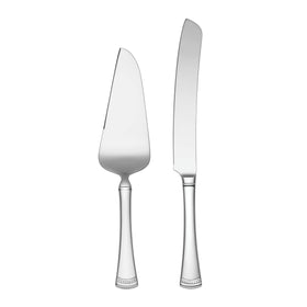 Lenox Portola cake knife, mirror finish for precise cake slicing.
