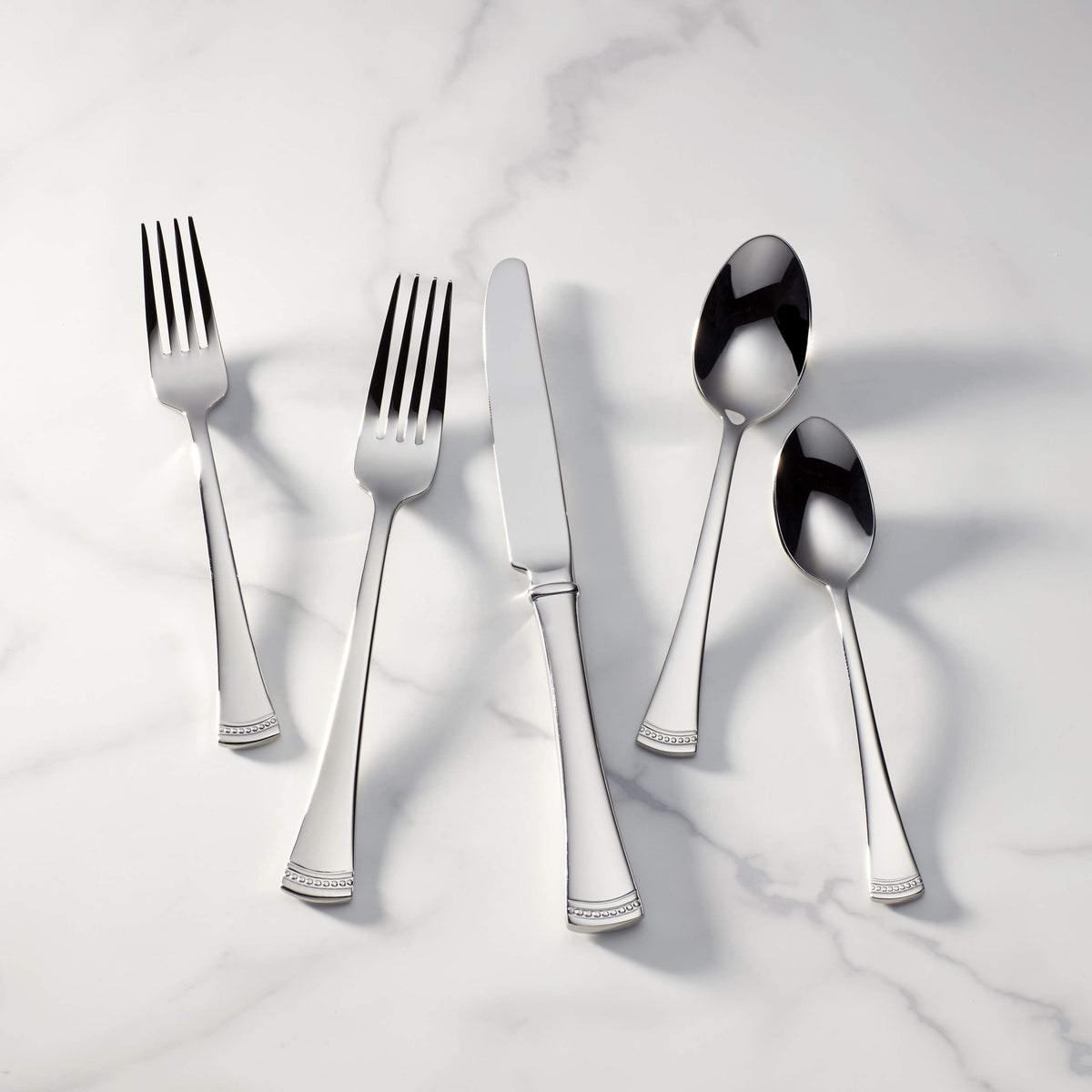 Lenox Portola dishwasher-safe flatware for easy cleanup