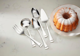 Lenox Portola serving fork designed for effortless serving at gatherings