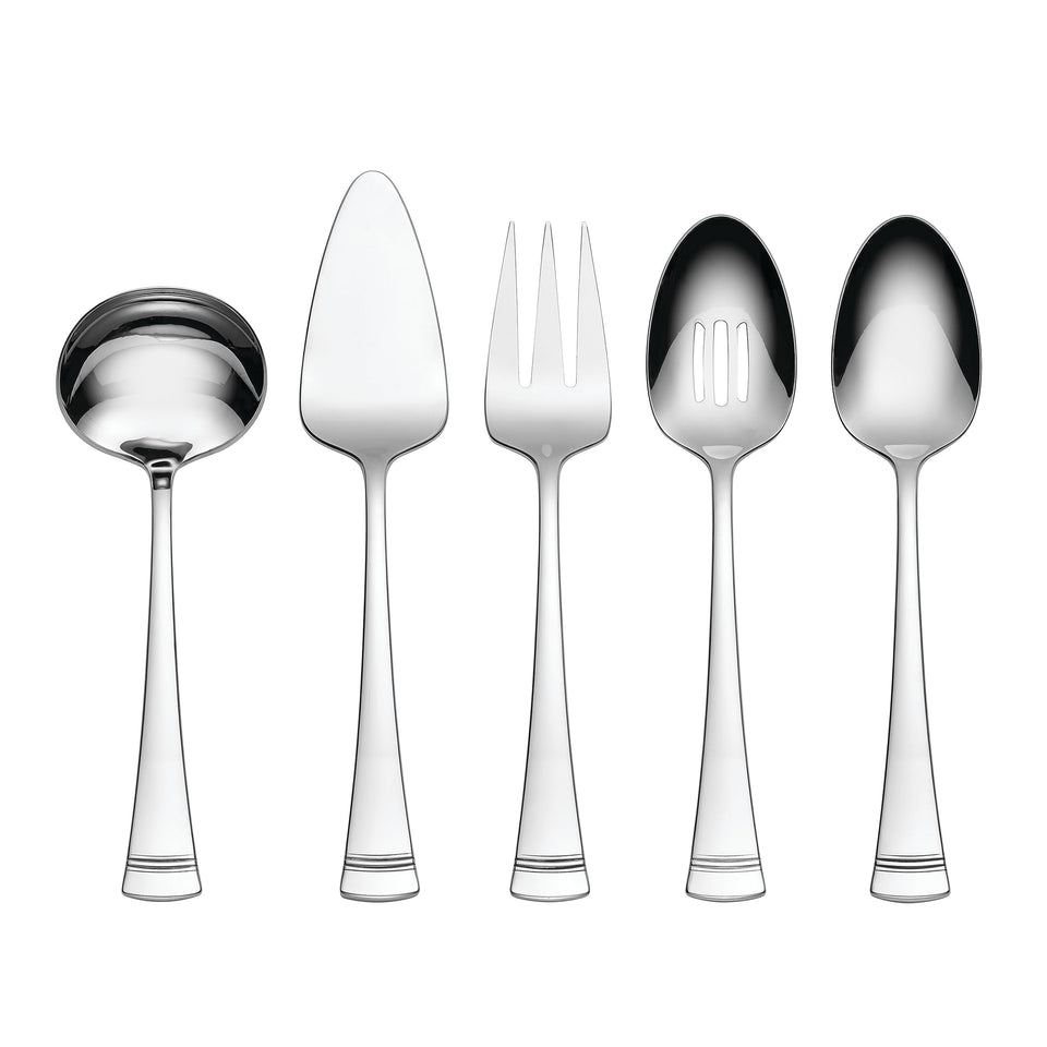 Lenox Portola serving spoon with mirror finish for elegant entertaining