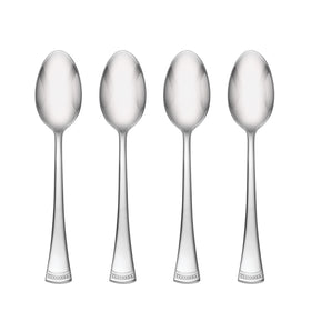 Lenox Portola teaspoons for four on table, elevating everyday meals.