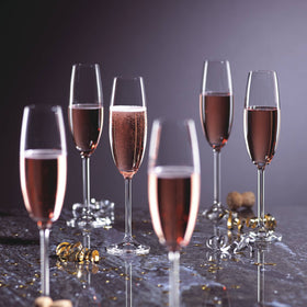 Lenox Tuscany Classics 8 oz flute side view highlighting slender profile for celebrations