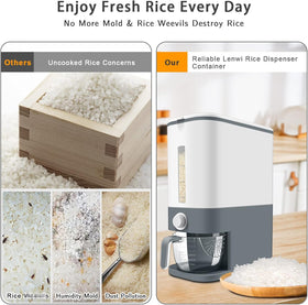 Lenwi pantry storage solution keeps rice organized and accessible.