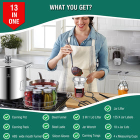 LEONICE BPA-free funnel ensures safe, clean canning prep