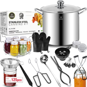 LEONICE canning pot for water bath canning with even heat distribution