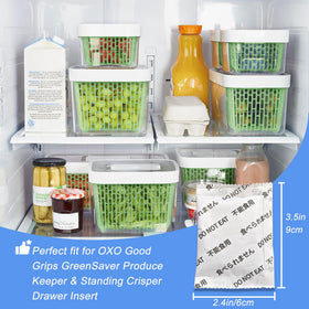 LeoTube carbon filter refills for OXO GreenSaver reduce odors and extend freshness.