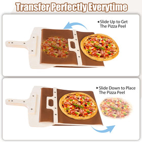 Leozzo stainless steel pizza cutter rocker included for clean, precise slices.
