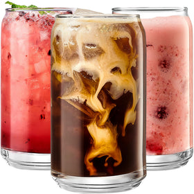 Le'raze 16oz can glass set for margaritas and cocktails