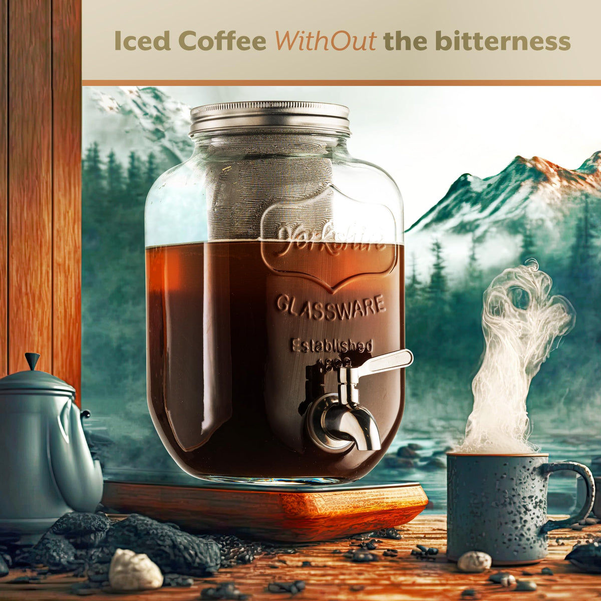 Le'raze 50-micron stainless filter preserves flavor and reduces sediment