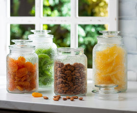 Le'raze 54oz glass canister showing generous capacity.