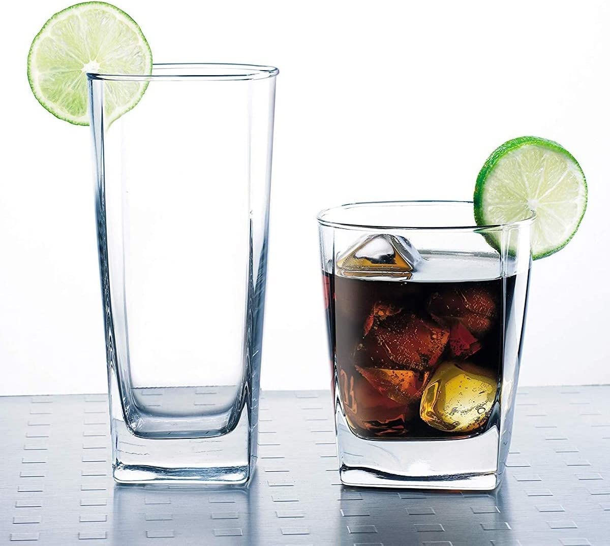 Le'raze Collins glass set showcases clear, brilliant clarity