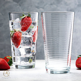 Le'raze elegant glassware suited for casual to formal entertaining.