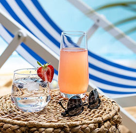Le'raze rocks-dof short glasses with sturdy weight for whiskey and ice