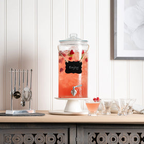 Le'raze clear glass dispenser showing durable thick walls