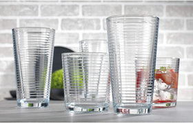 Le'raze highball glasses 17oz ideal for tall cocktails and refreshing drinks.