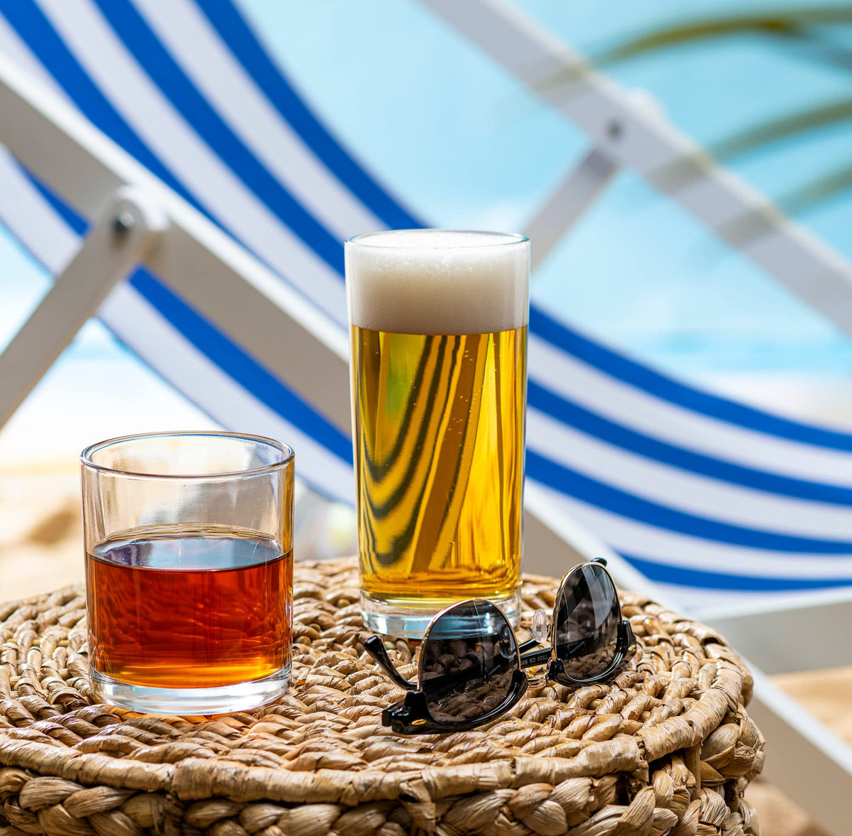 Le'raze rock glasses 12oz offering sturdy feel and easy stacking.