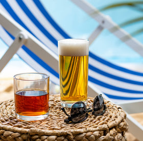 Le'raze rock glasses 12oz offering sturdy feel and easy stacking.