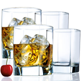 Le'raze square whiskey glasses set of four for stylish serving at home